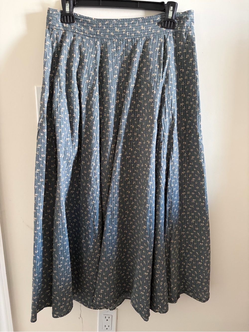 Madewell Green Floral Maxi Skirt - Women's Flowing A-Line
